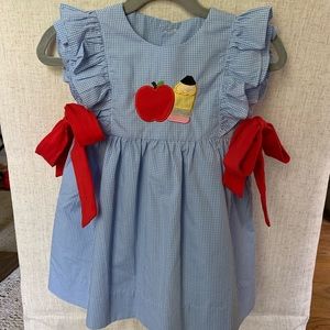 Stitchy Fish Back to School Appliqué Dress